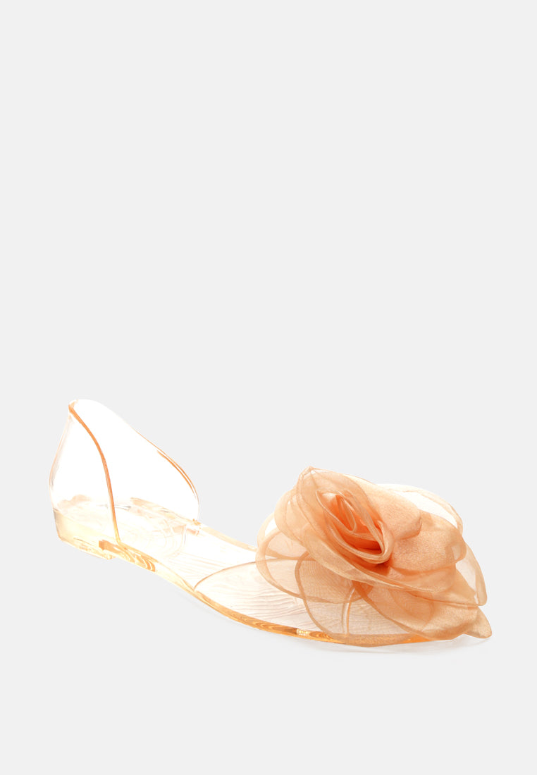 clear flower jelly ballerinas#color_beige