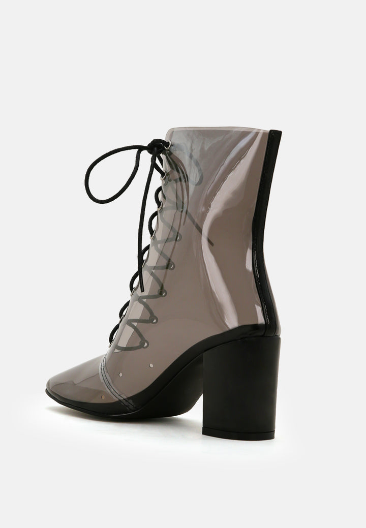 toni clear lace-up ankle boots with block heel#color_black
