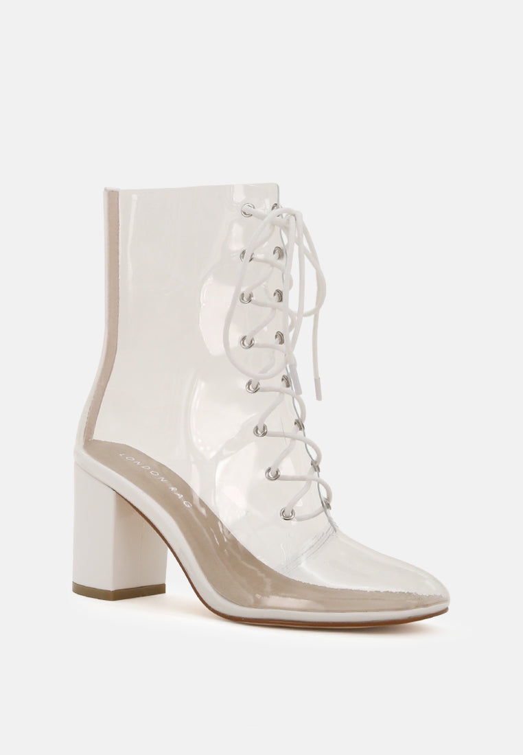 toni clear lace-up ankle boots with block heel#color_white