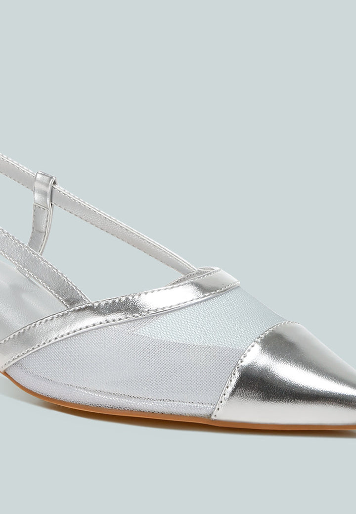 mesh slingback sandals by rag#color_silver