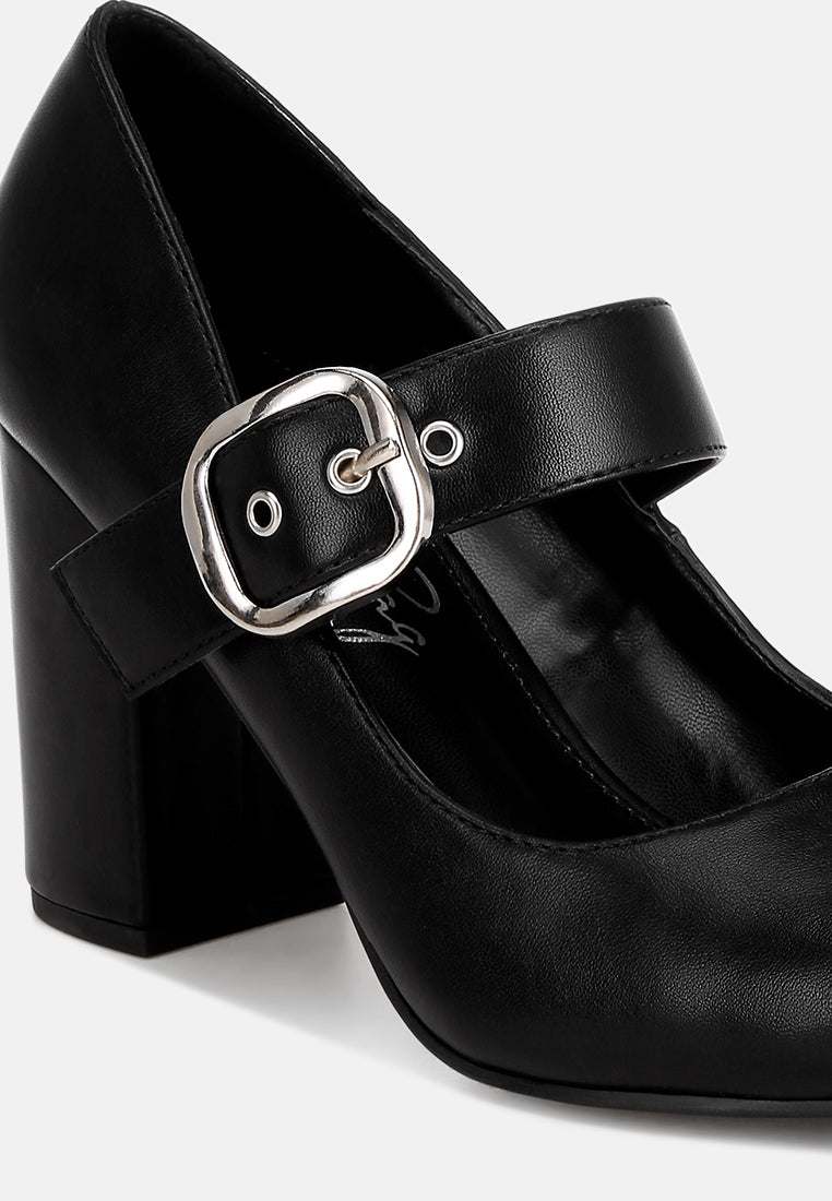 Mayuza Sandalias con tiras y punta cuadradacolor_negro-liso