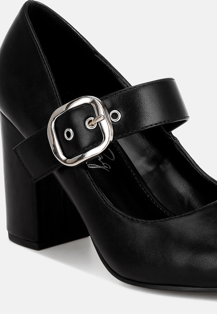 Mayuza Sandalias con tiras y punta cuadradacolor_negro-liso