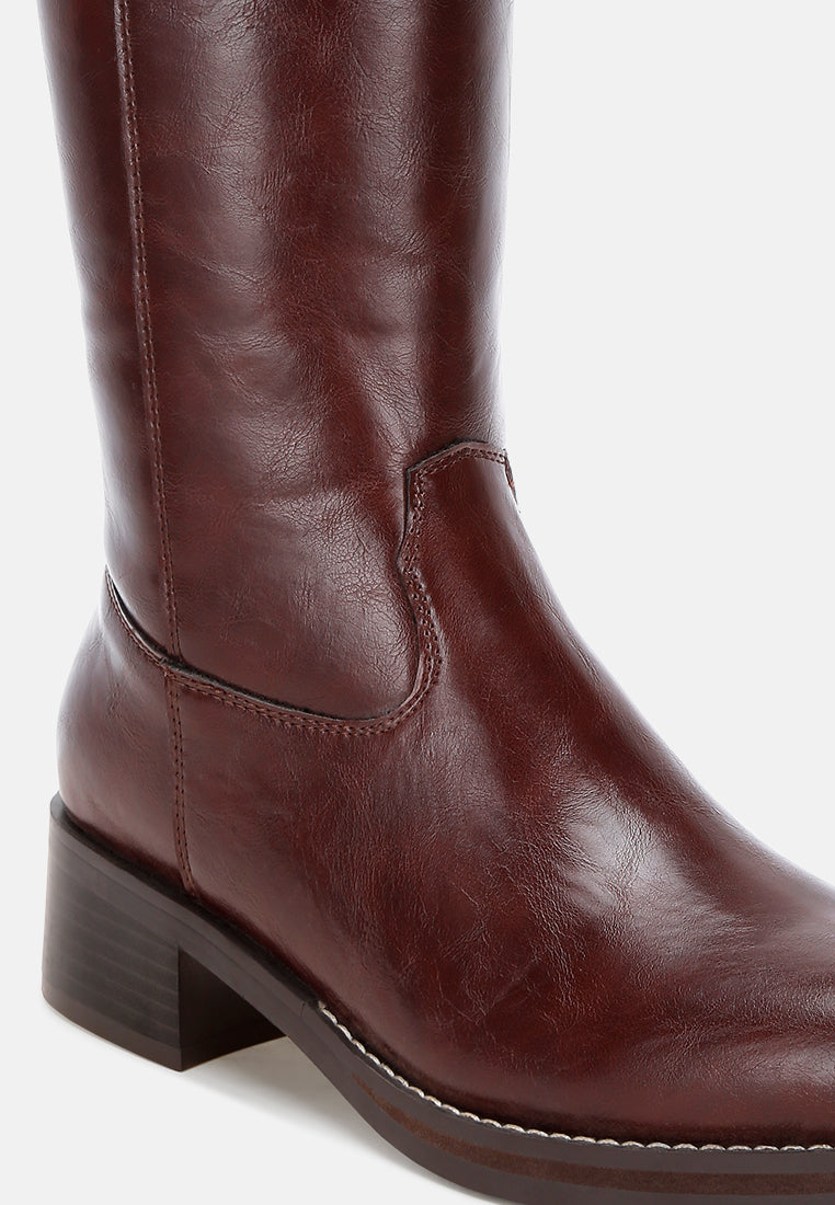 Basala Paneling Detail Boots#color_brown
