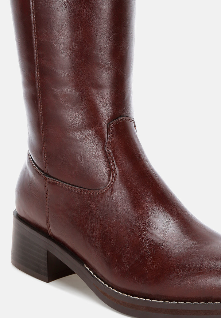 Basala Paneling Detail Boots#color_brown