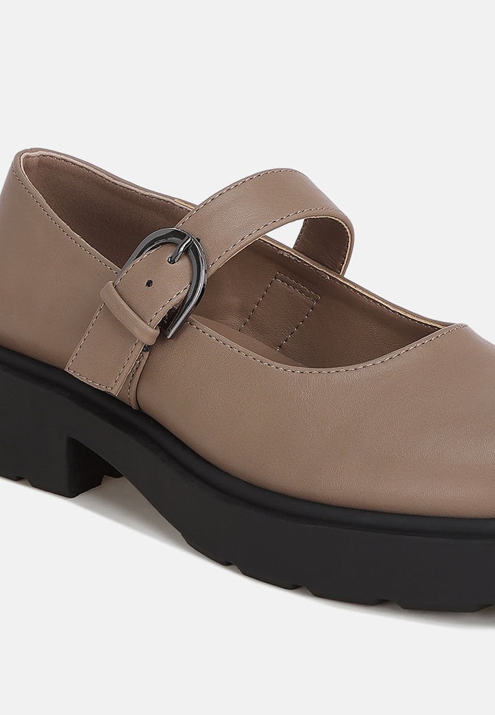 Hollister Low Heel Mary Jane Shoes#color_taupe-smooth