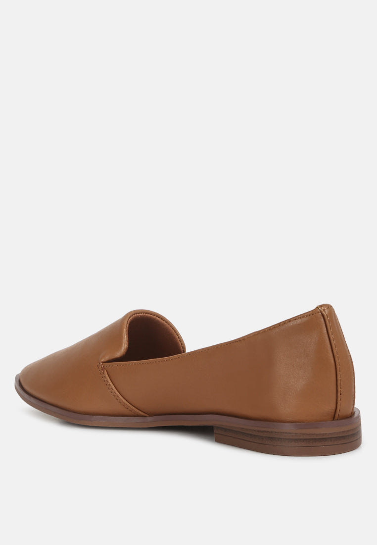 comfortable fit moccasin loafers#color_brown