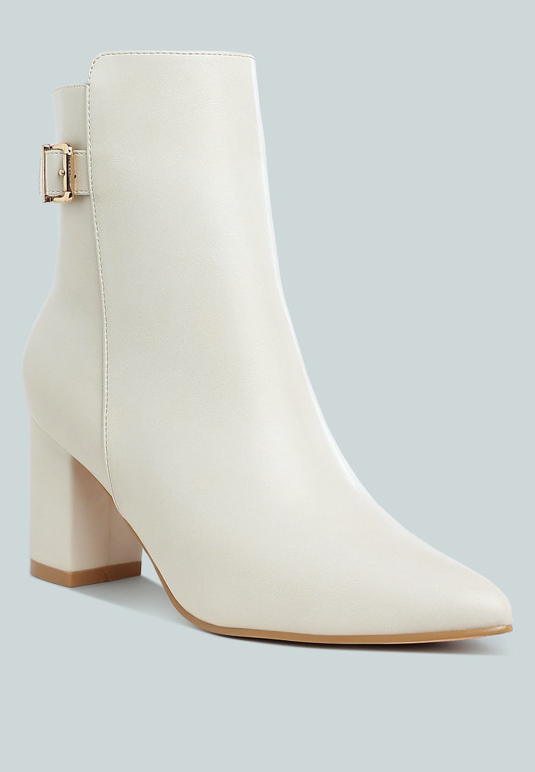 belt detail block heel boots by ruw#color_off-white
