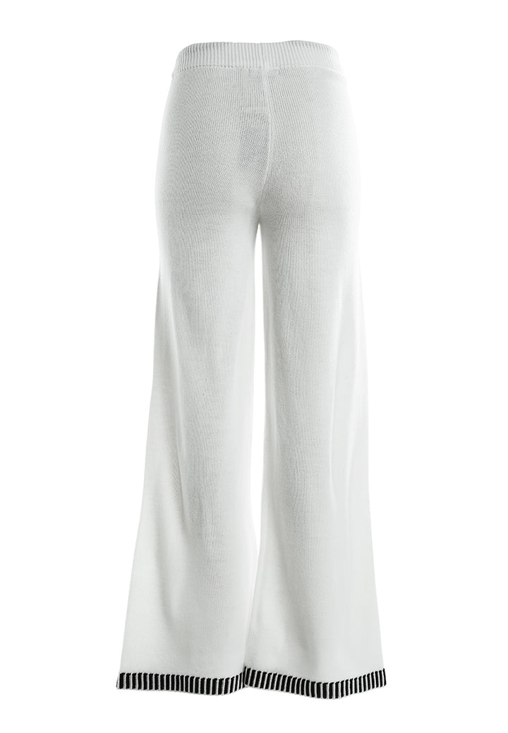 Contrast Stitch Detail Knit Sweater Trouser by RUW