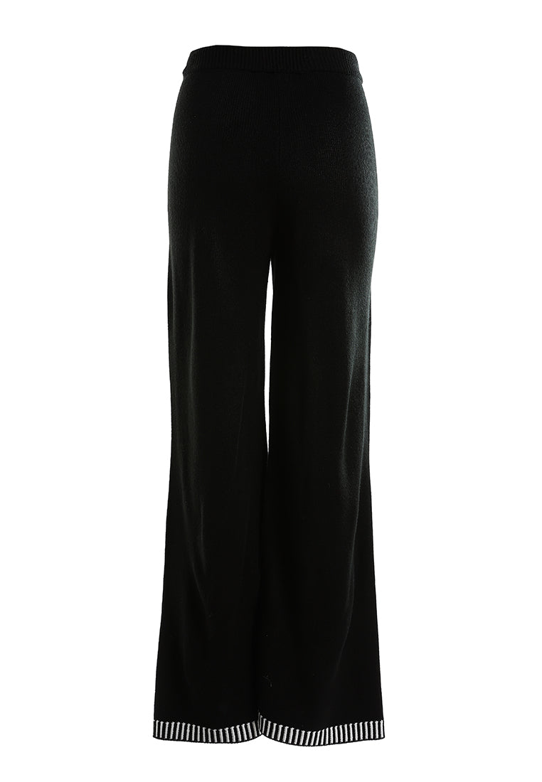 Contrast Stitch Detail Knit Sweater Trouser by RUW