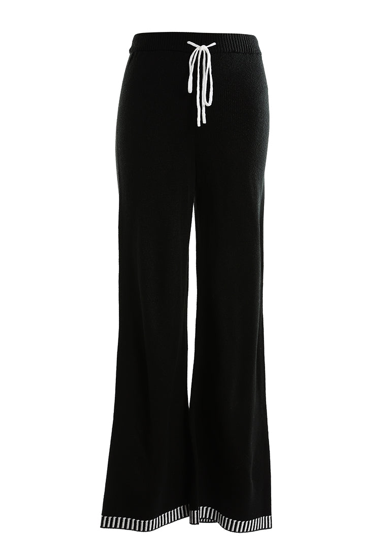 Contrast Stitch Detail Knit Sweater Trouser by RUW