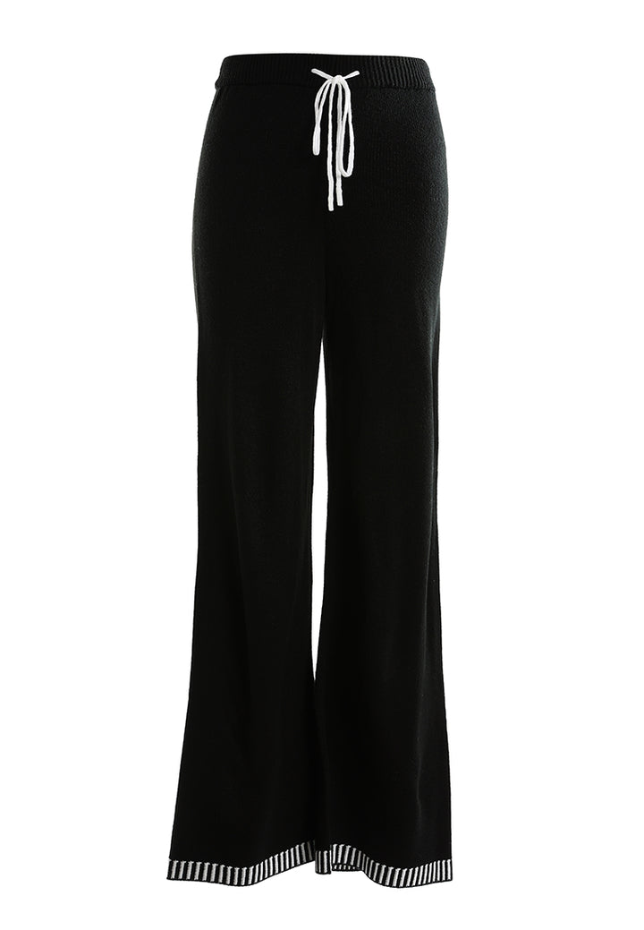 Contrast Stitch Detail Knit Sweater Trouser by RUW