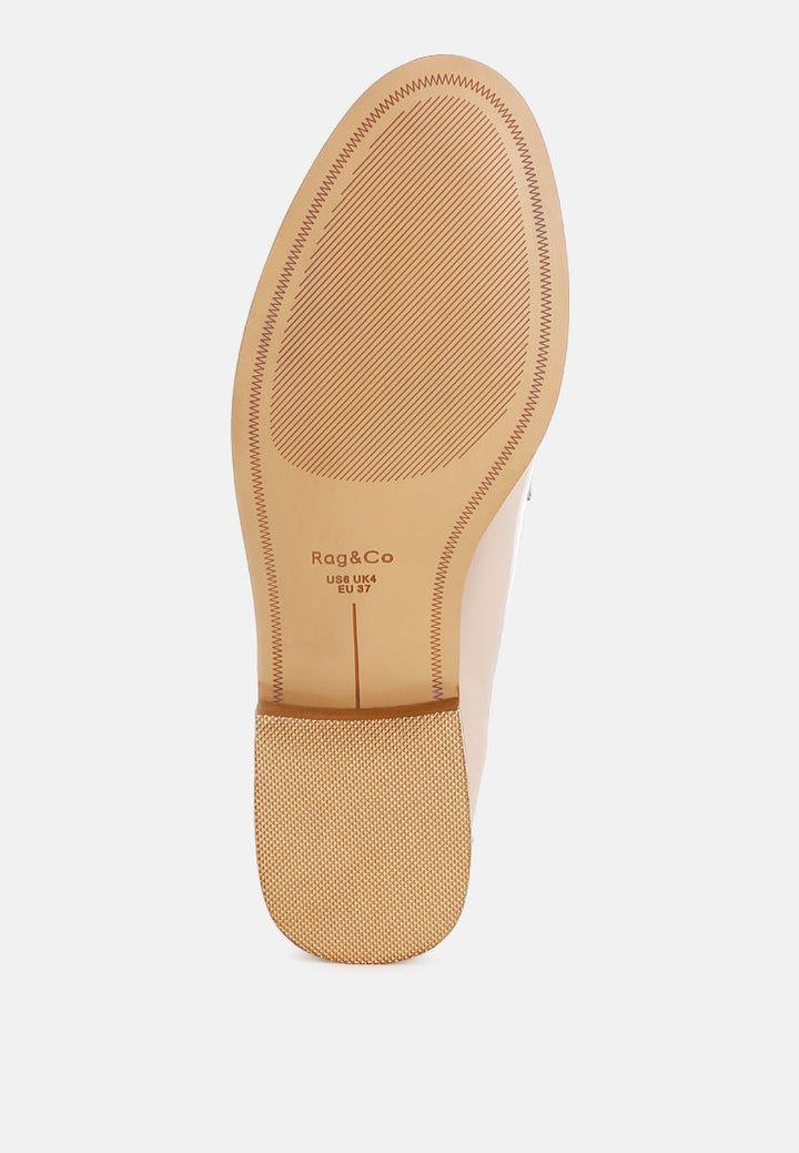 mocasines corleone de piel sintética con tacón apilado#color_beige