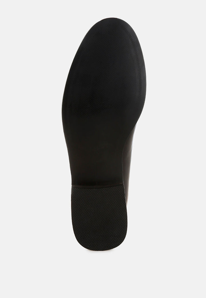 Mocasines Corleone de piel sintética con tacón apilado#color_black