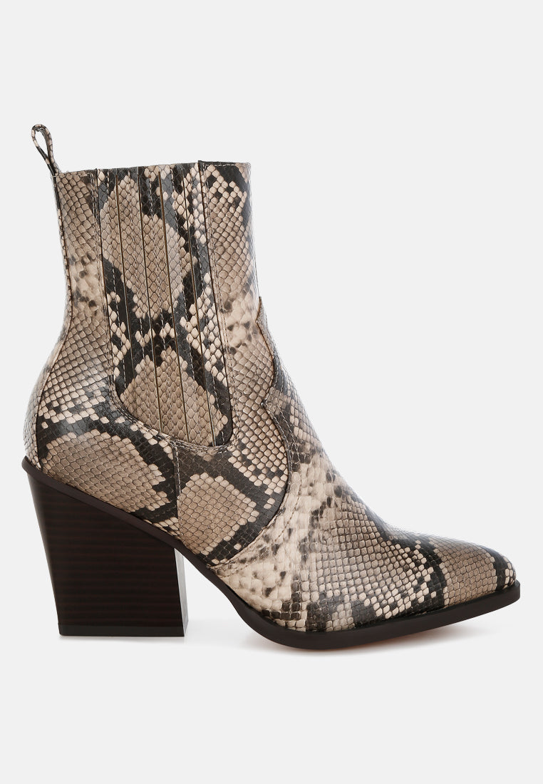 cornus snake print ankle boots#color_snake