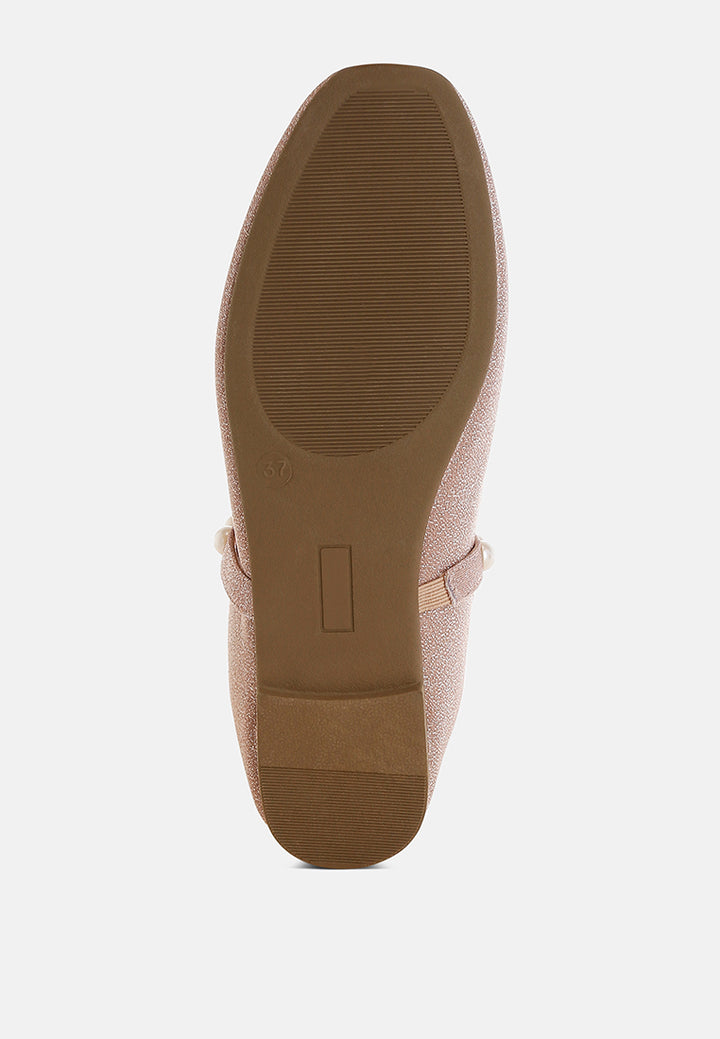pearl strapped glitter ballerinas by mode#color_pink