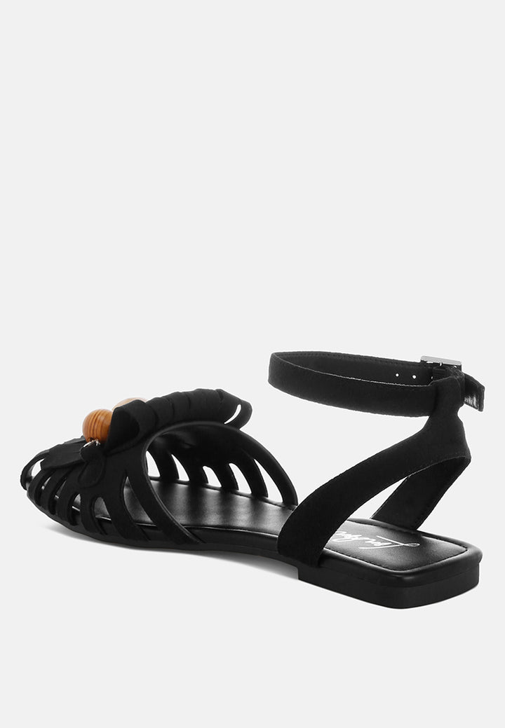 corvina bead embellished cut work flats by ft#color_black