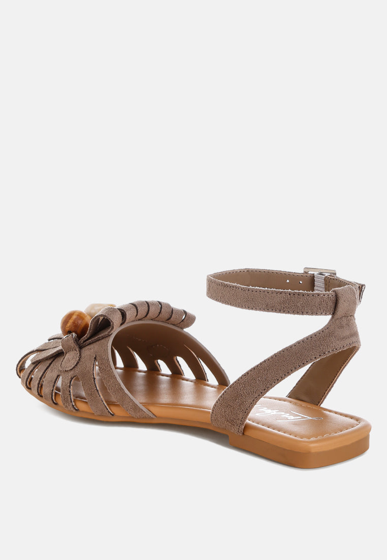 corvina bead embellished cut work flats by ft#color_taupe