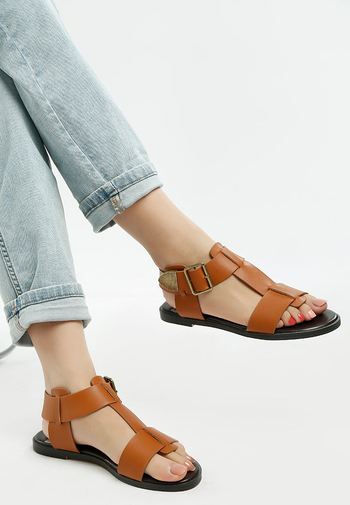 shayla gladiator flat sandals#color_tan