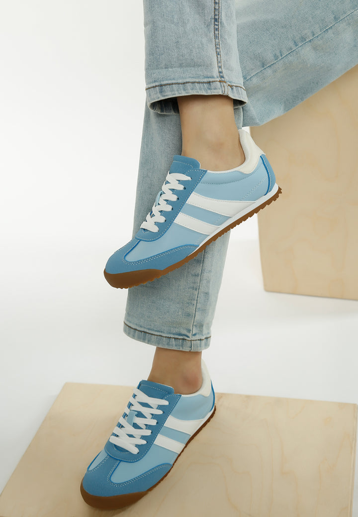 peak burn casual lace-up sneakers#color_blue
