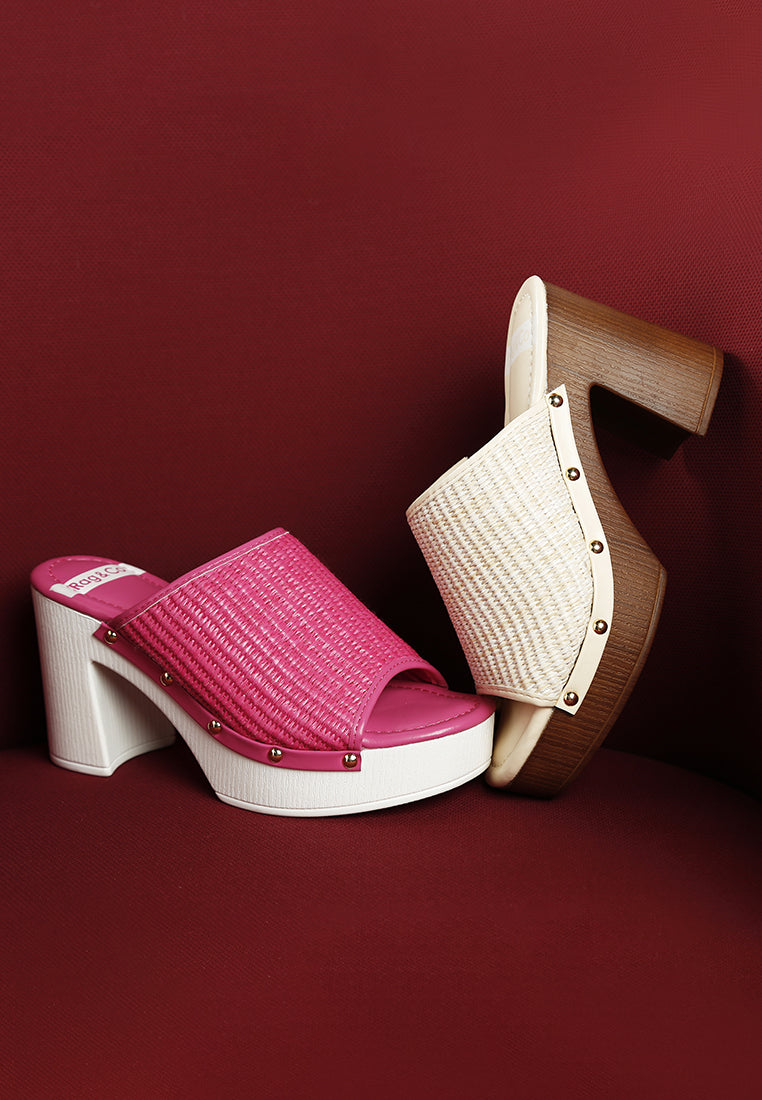 Zuecos madera rafia marengo#color_beige