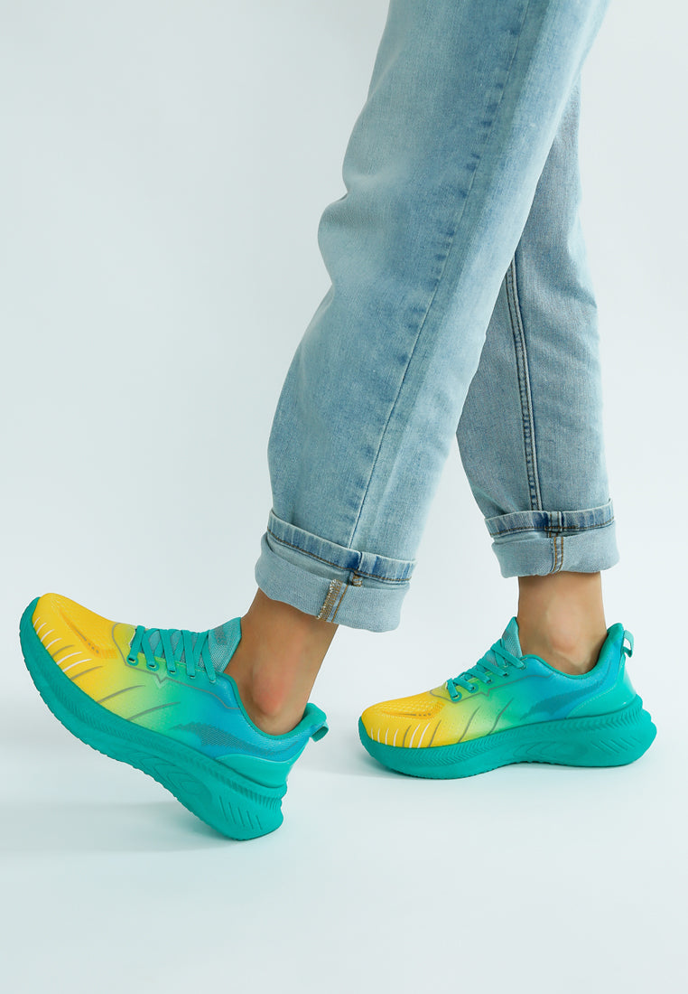 gradient flyknit sneakers by ruw#color_green