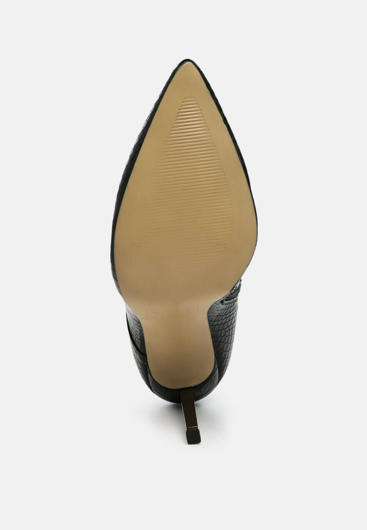 escala croc stiletto ankle boots by rag#color_black