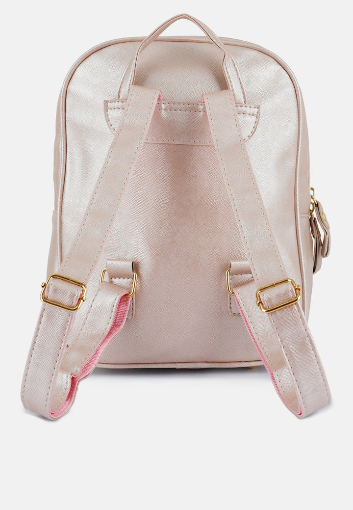 croc patterned mini backpack#color_pink