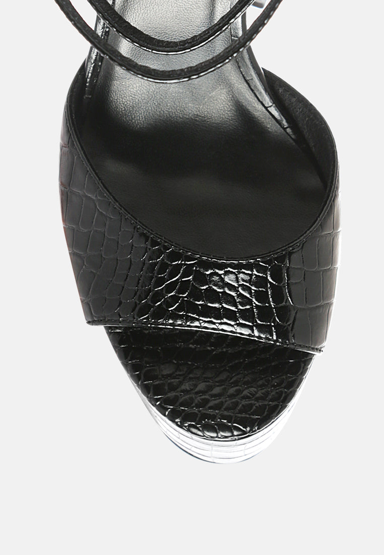 alice croc platform heeled sandals#color_black