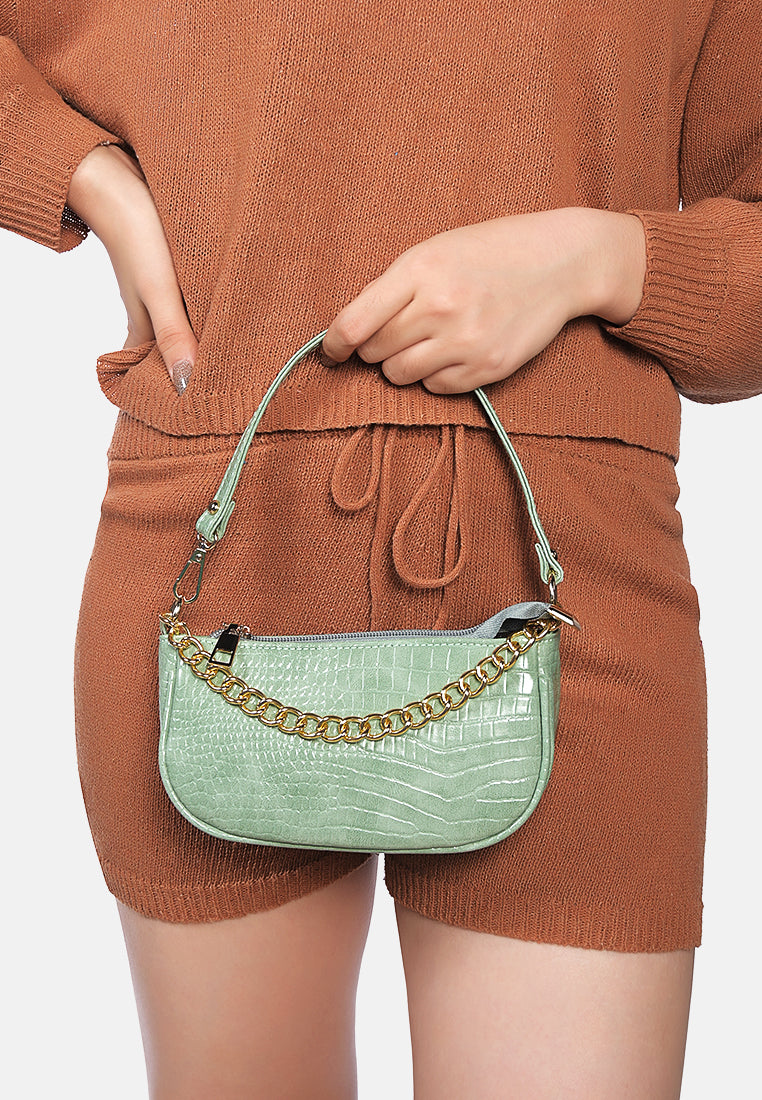 croc sling bag#color_green
