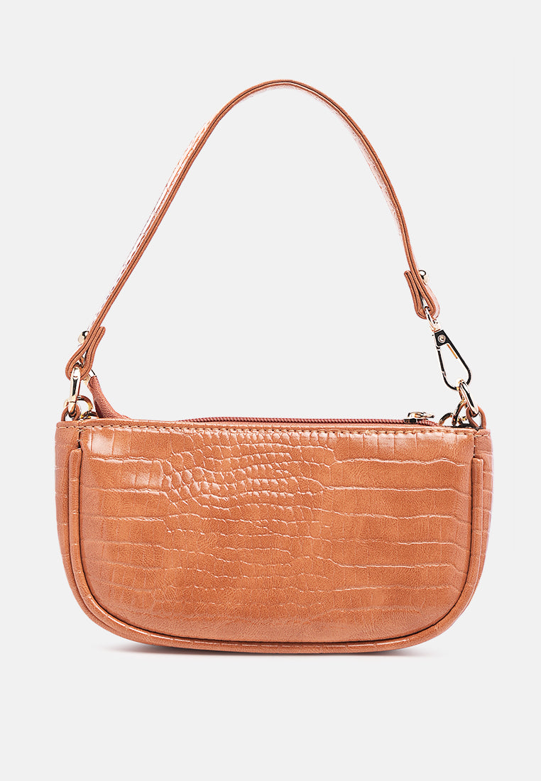 croc sling bag#color_orange