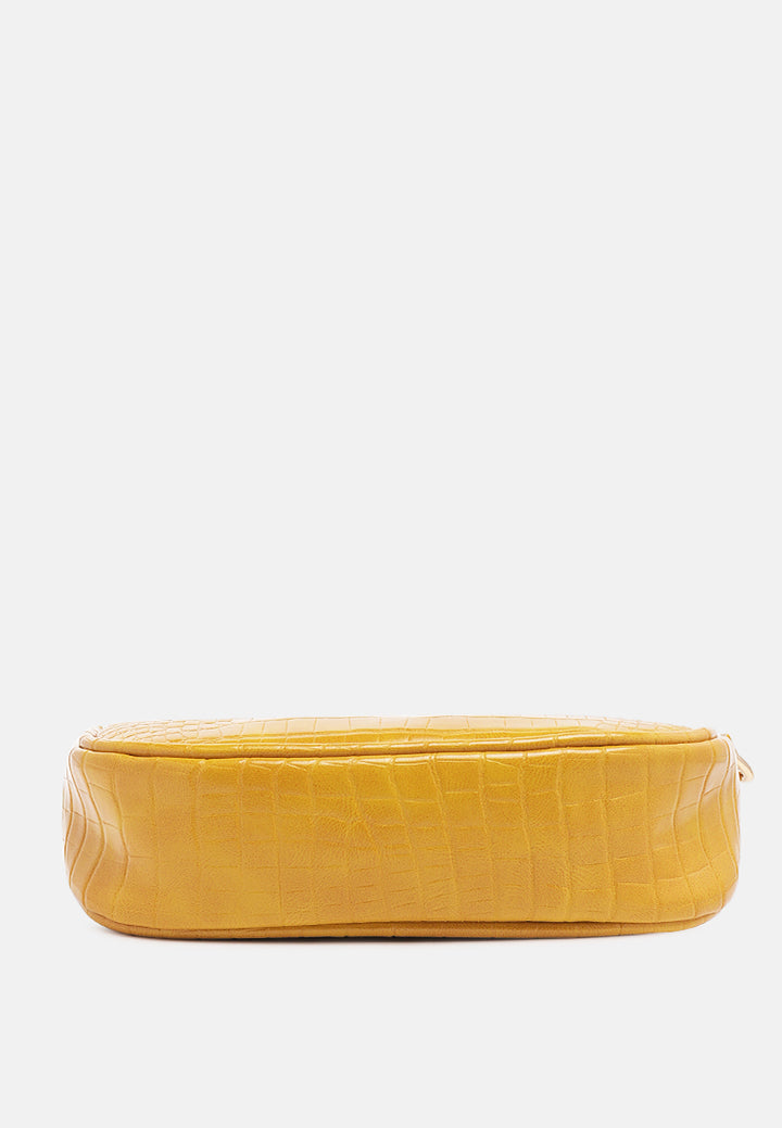 croc sling bag#color_yellow