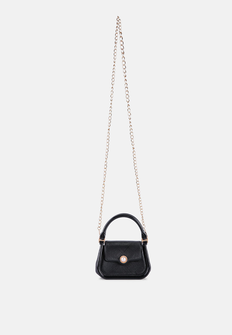 Croc Textured Mini Handbag