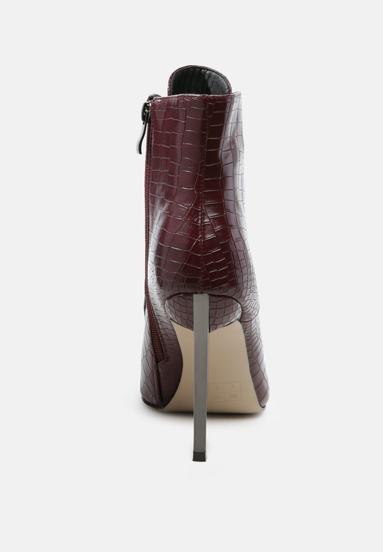 escala croc stiletto ankle boots by rag#color_burgundy