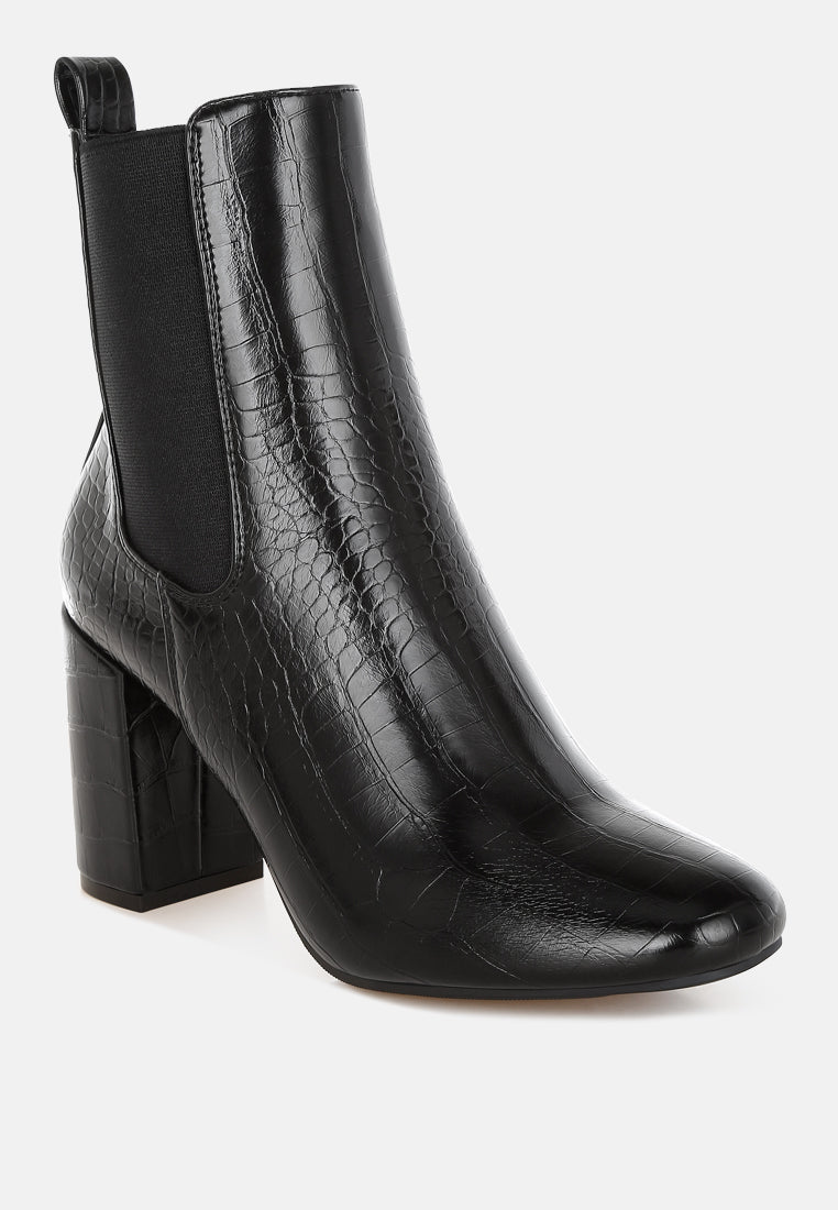 croc textured block heeled chelsea boot by mode#color_black