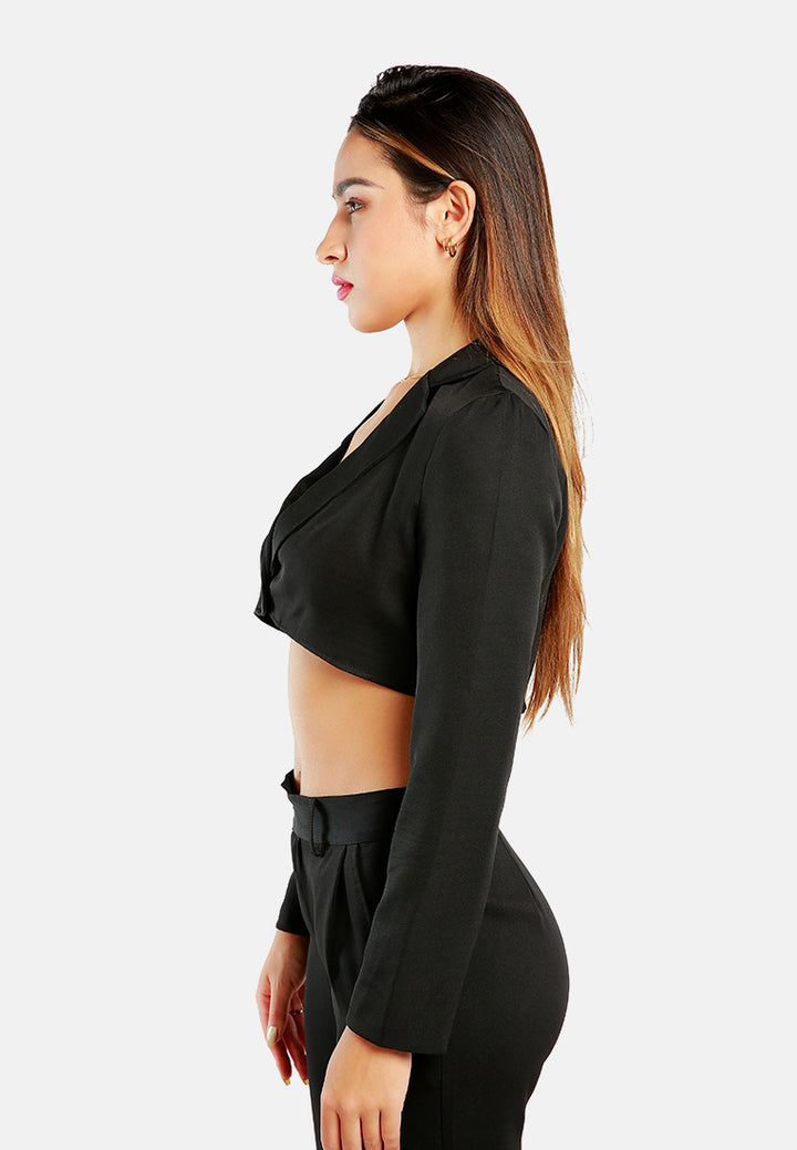 cropped tailored blazer#color_black