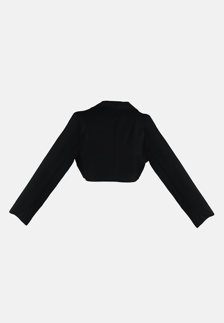 cropped tailored blazer#color_black