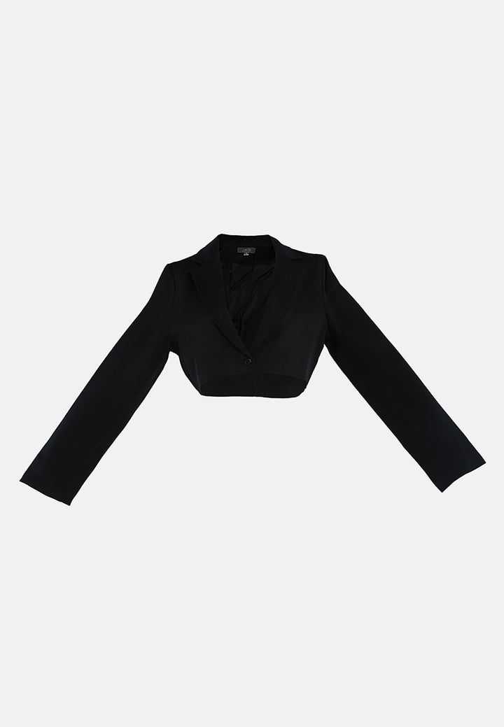 cropped tailored blazer#color_black