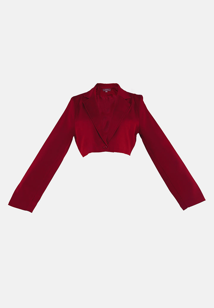 cropped tailored blazer#color_burgundy