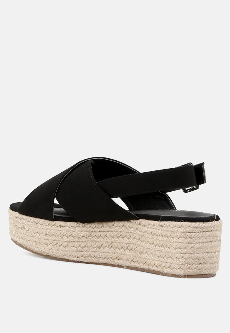 cross strap wedge dlingback sandal#color_black