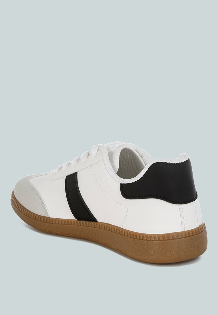 classic lace up flatform sneaker by mode#color_white
