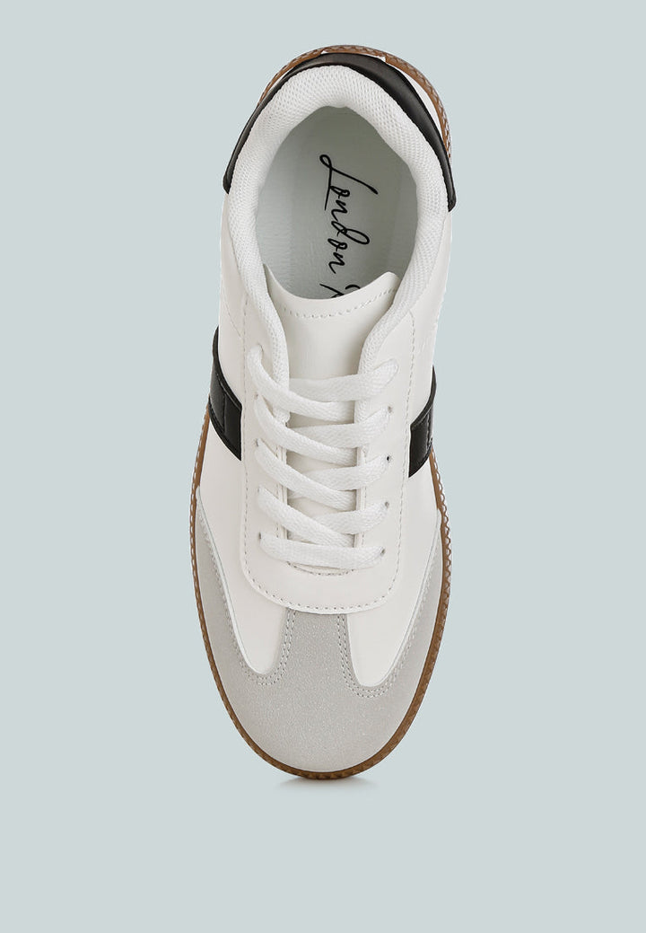 classic lace up flatform sneaker by mode#color_white