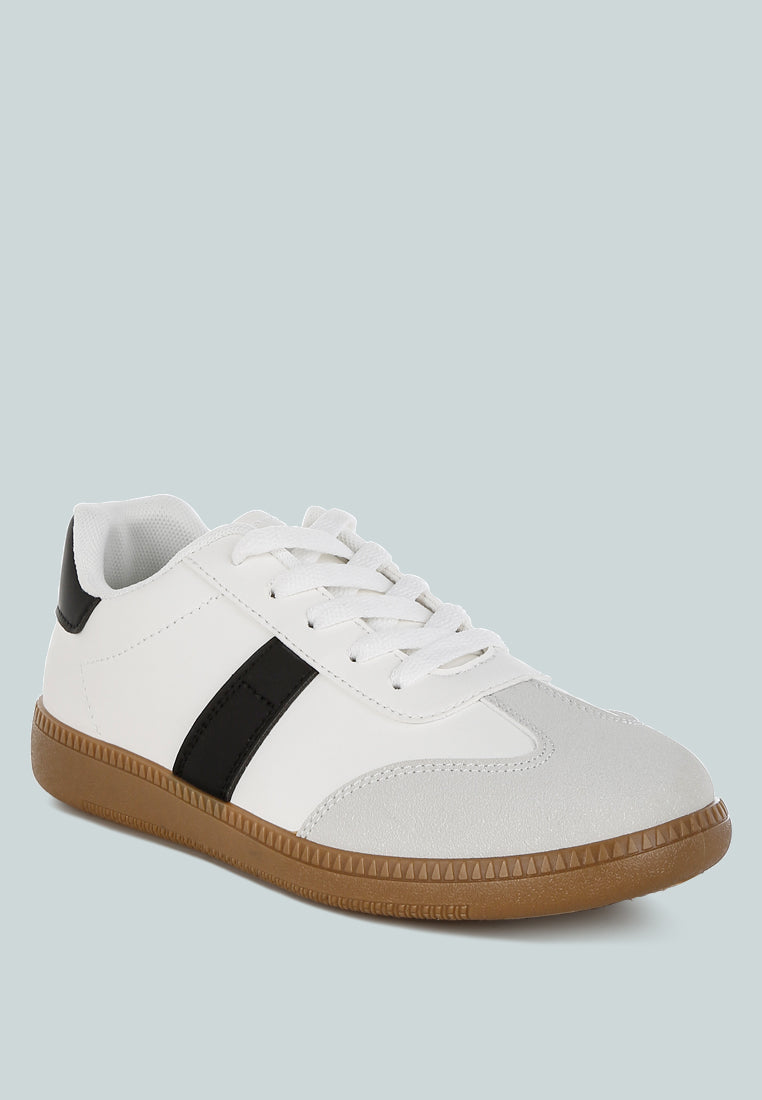 classic lace up flatform sneaker by mode#color_white