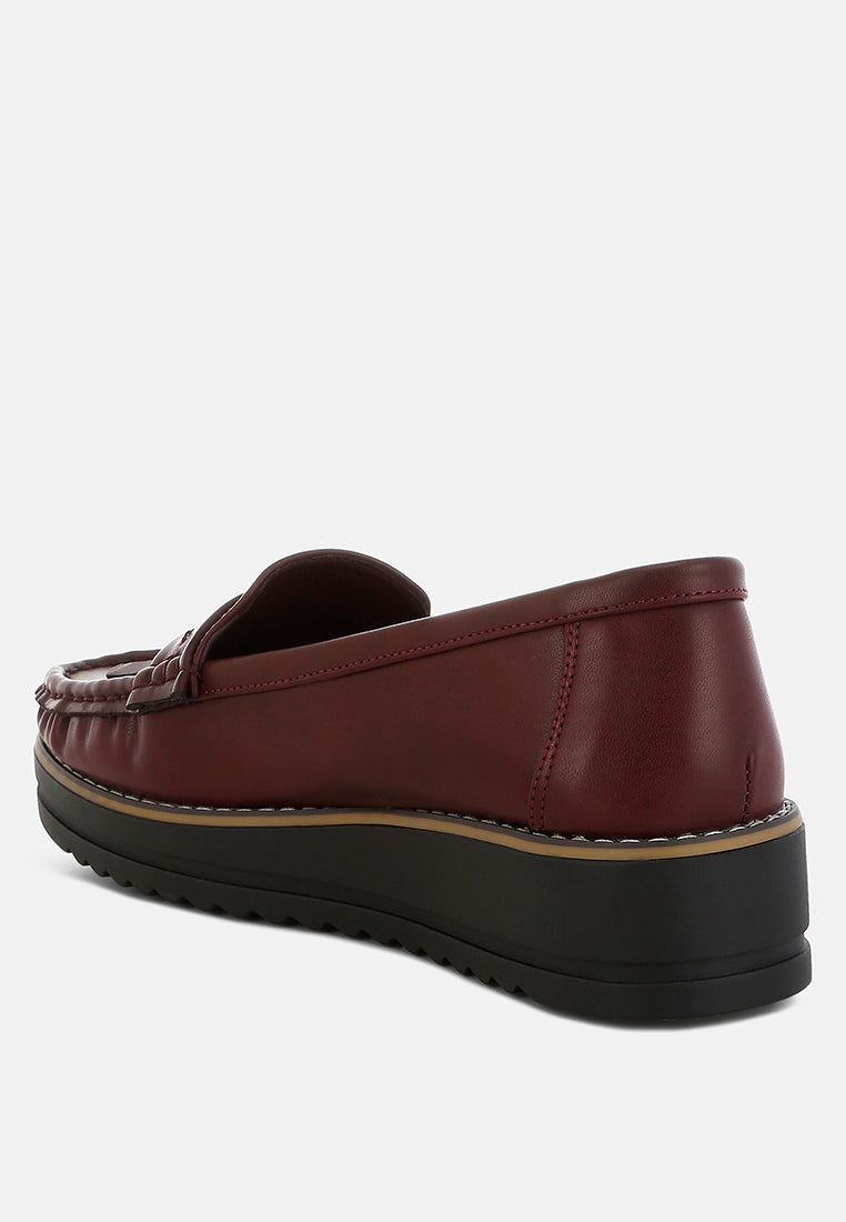 croyda fringed nubuck loafers#color_burgundy