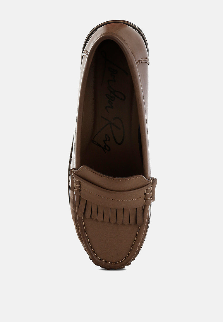 croyda fringed nubuck loafers#color_taupe
