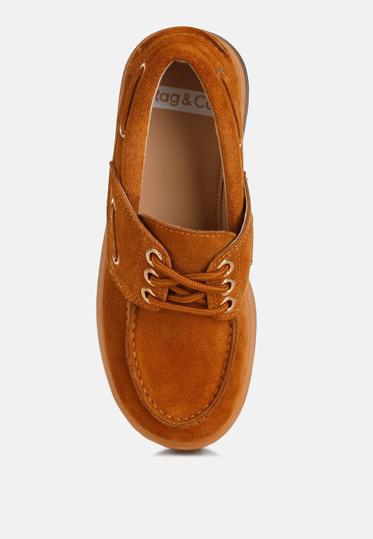 cuckatoos chunky suede oxford loafers#color_tan