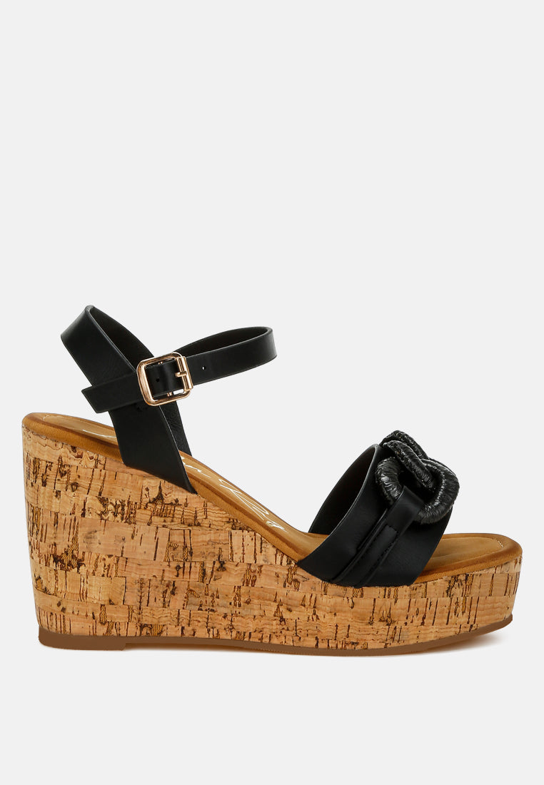 cushion chain pin buckle wedges by RUW#colour_black