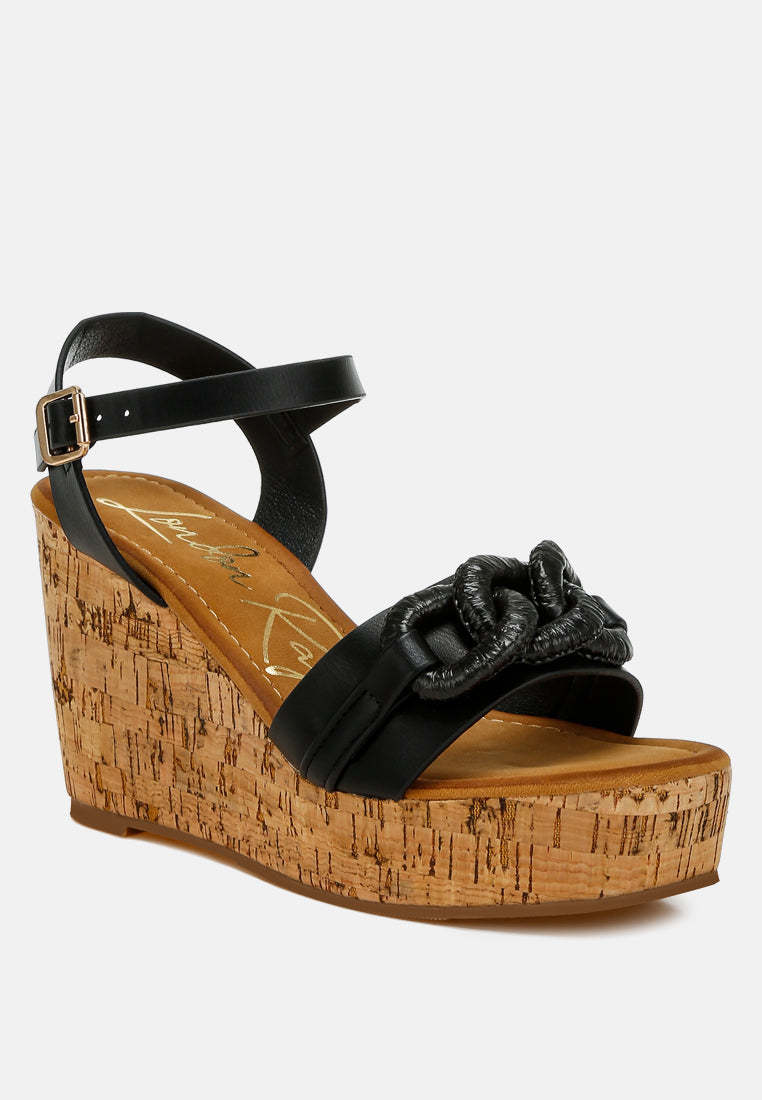 cushion chain pin buckle wedges by RUW#colour_black