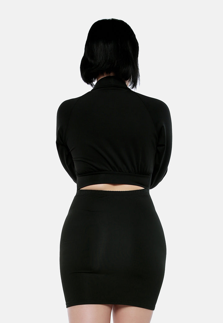 cut out black tux mini dress#color_black