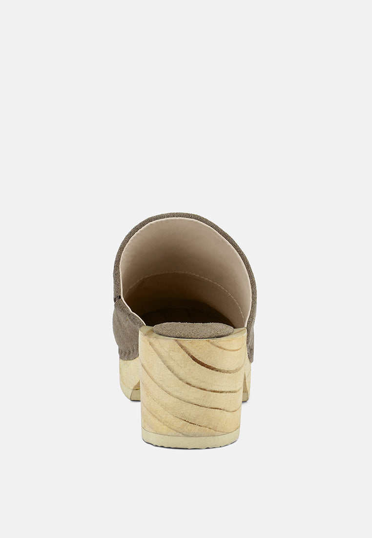 Zuecos de gamuza darcie#color_taupe
