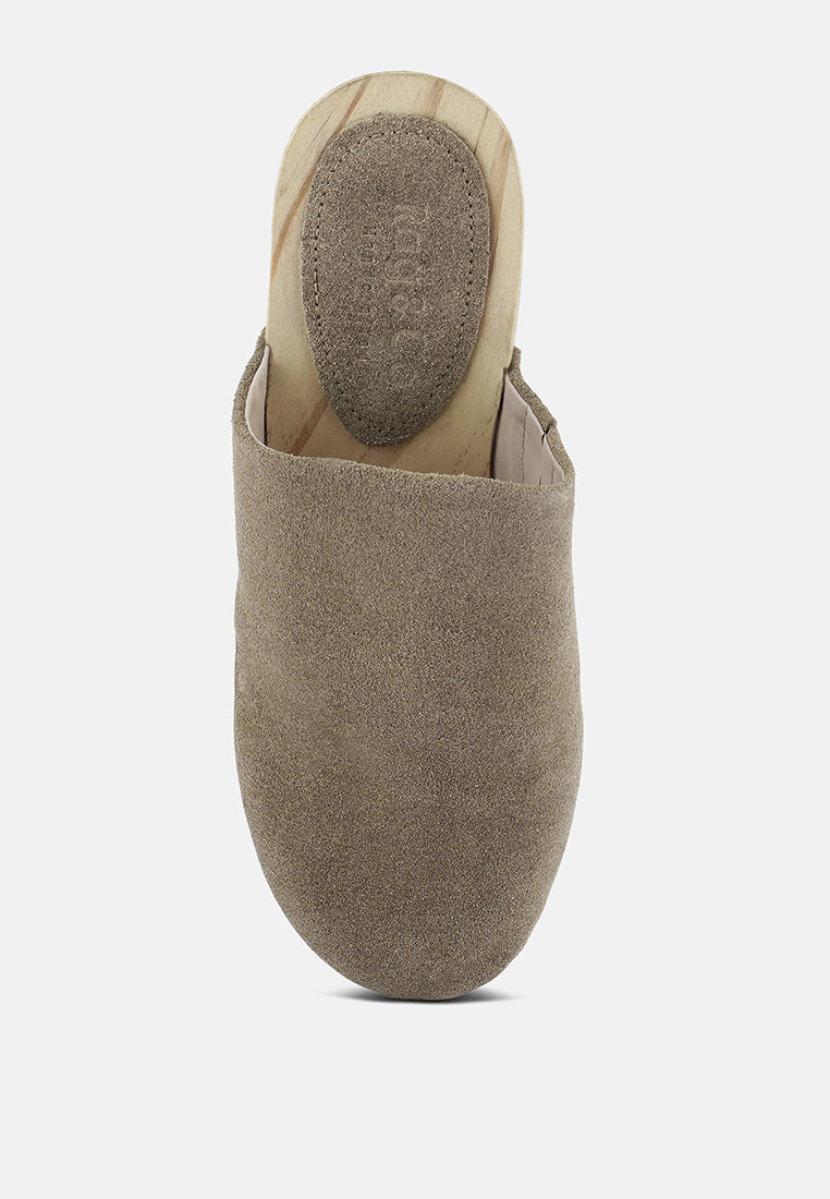 Zuecos de gamuza darcie#color_taupe